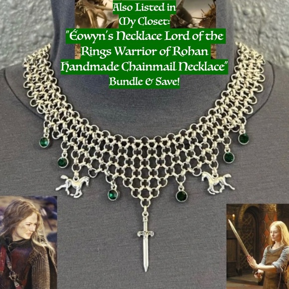 “Smaug’s Treasure" Dragon Handmade Chainmail Necklace The Hobbit Fantasy Tolkien - Picture 16 of 16